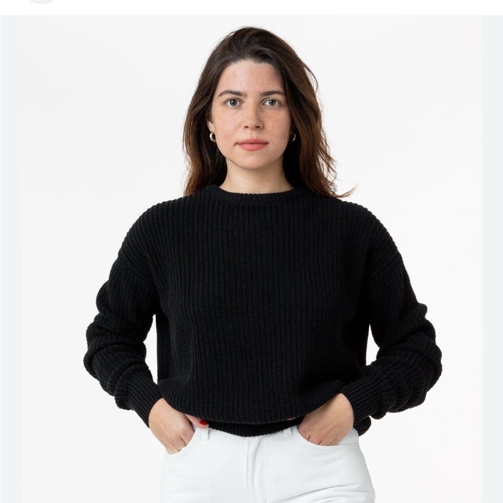 SOLD Los Angeles Apparel Black Fisherman Sweater